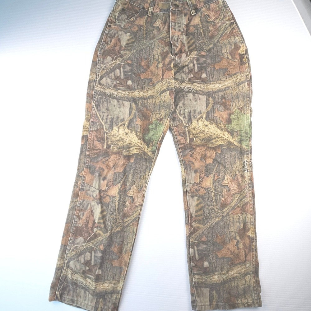 Vintage Wrangler Rugged Wear Camo Pants Advantage Timber Leaf Print 18 REG 45006